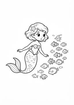 Découvrez tous les coloriages gratuits du thème Sirène
