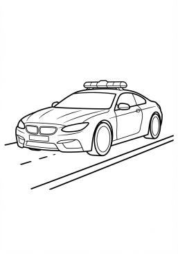 Découvrez tous les coloriages gratuits du thème Voiture de Police