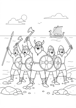 Découvrez tous les coloriages gratuits du thème Vikings