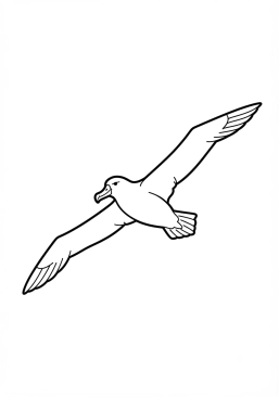 Voir le coloriage Albatros géant aux ailes déployées