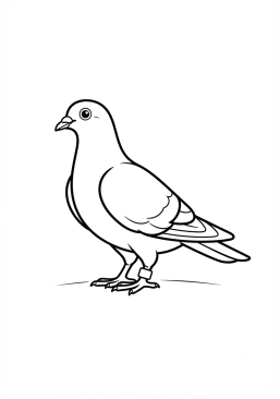 Voir le coloriage Pigeon voyageur avec sa bague
