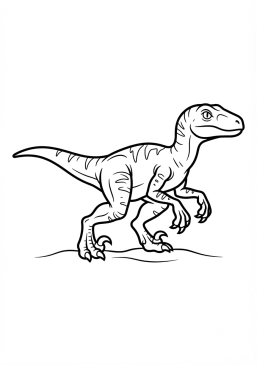 Voir le coloriage Vélociraptor agile à l'affût