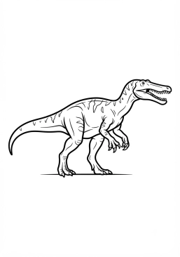 Voir le coloriage Baryonyx avec son museau de crocodile