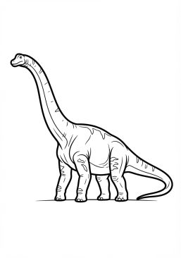Voir le coloriage Diplodocus géant au long cou