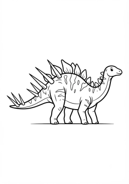 Voir le coloriage Kentrosaure et ses piquants acérés