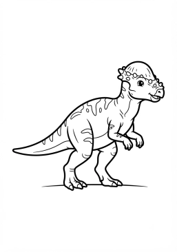 Voir le coloriage Pachycéphalosaure au crâne épais