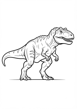 Voir le coloriage Giganotosaure menaçant et massif