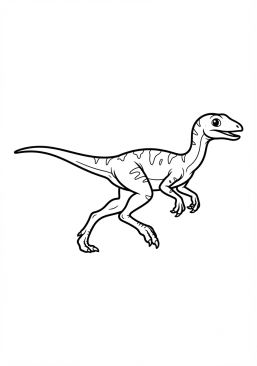 Voir le coloriage Compsognathus minuscule et rapide