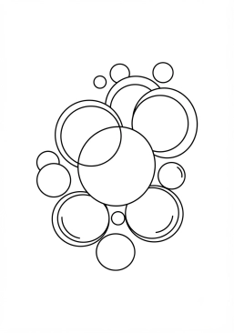 Coloriage Composition de bulles aériennes