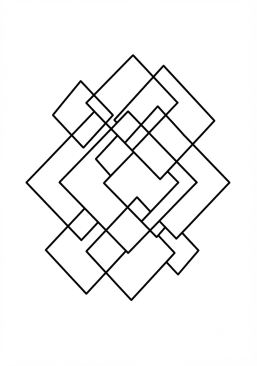 Coloriage Composition de losangles aériens