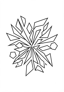 Coloriage Éclats de formes angulaires