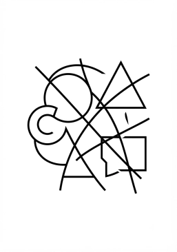 Coloriage Équilibre de masses et de traits