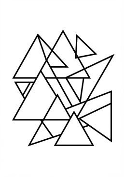 Coloriage Intersection de triangles audacieux
