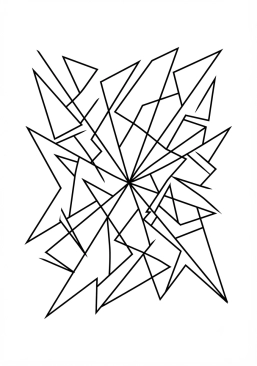 Coloriage Dynamisme de lignes brisées
