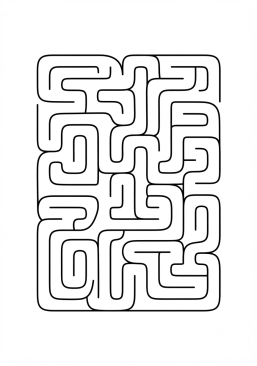 Coloriage Labyrinthe de lignes continues