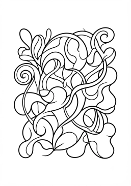 Coloriage Formes organiques enchevêtrées