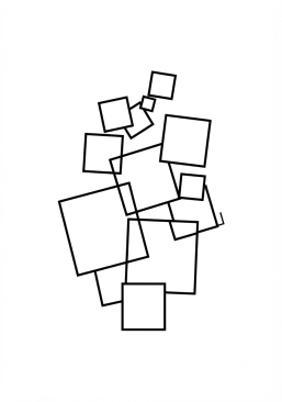 Coloriage Jeu de carrés en lévitation