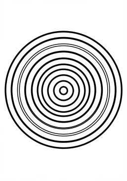 Coloriage Spirale hypnotique minimaliste