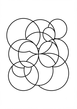 Coloriage Intersection de cercles parfaits