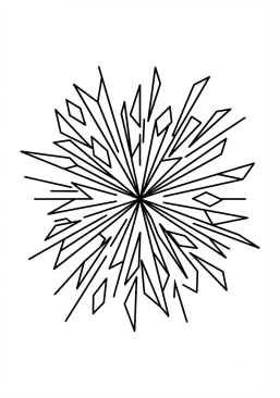 Coloriage Éclatement de lignes radiantes