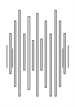 Coloriage Rythme de lignes verticales