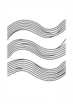 Coloriage Lignes parallèles en vibration