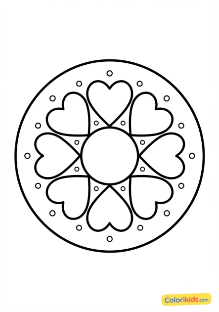 Coloriage à imprimer : mandala étoile à 5 branches