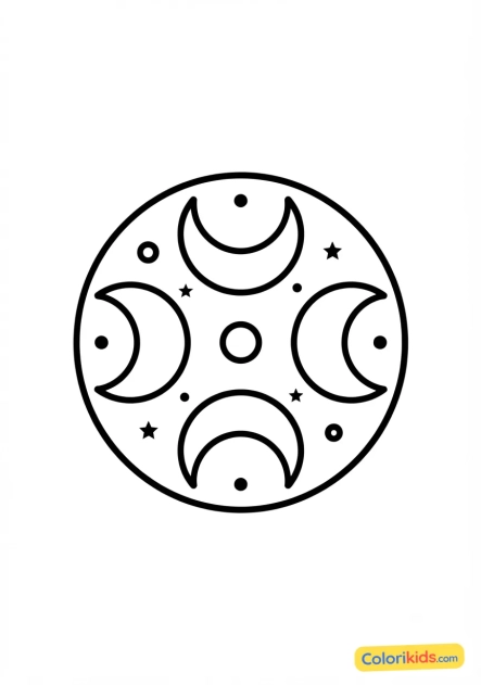 Coloriage à imprimer : mandala spirale douce