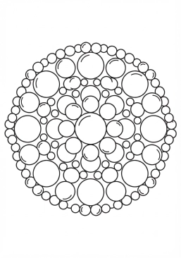 Coloriage Mandala bulles et cercles
