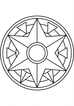 Coloriage Mandala cercle de coeurs