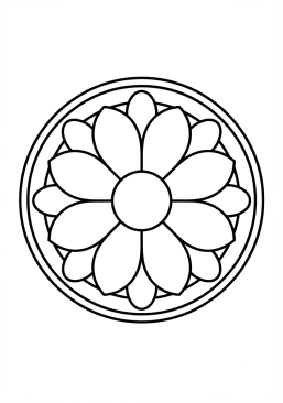 Coloriage Mandala quartiers de lune