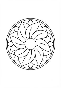 Coloriage Mandala losanges imbriqués