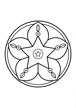 Coloriage Mandala floral simple