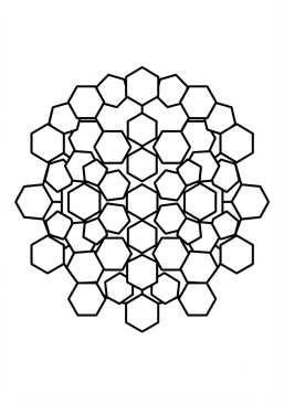 Coloriage Mandala hexagones simples