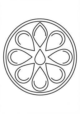 Coloriage Mandala géométrique de triangles