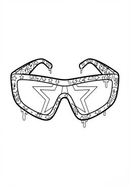 Coloriage Lunettes de soleil futuristes