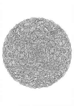 Coloriage Mandala zentangle abstrait