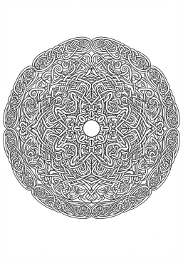 Coloriage Mandala entrelacs celtiques