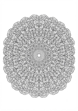 Coloriage Mandala papillons en relief d'Icare