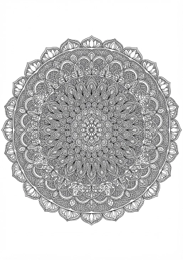 Coloriage Mandala indien au henné