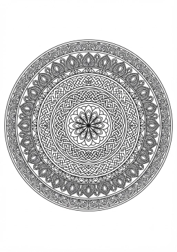 Coloriage Mandala gigognes