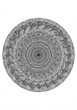 Coloriage Mandala hypnotique optique
