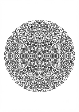Coloriage Mandala arabesques orientales