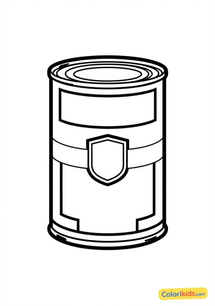 Coloriage à imprimer : canette de soupe emblématique style Andy Warhol aux couleurs flash