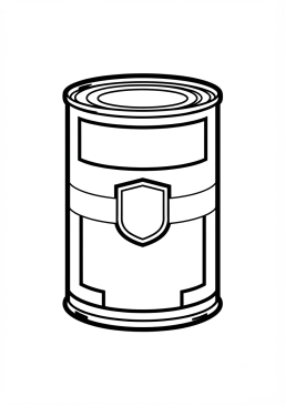 Voir le coloriage Canette de soupe emblématique style Andy Warhol aux couleurs flash