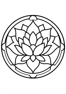 Voir le coloriage Fleur de lotus mystique aux reflets translucides