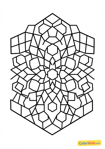 Coloriage à imprimer : dentelle géométrique
