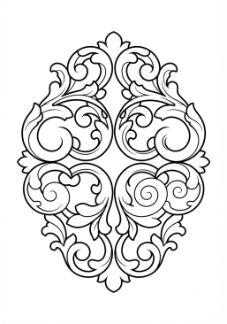 Coloriage Arabesques baroques