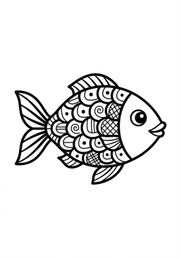 Coloriage Écailles de poisson