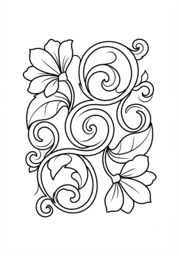 Coloriage Arabesques florales